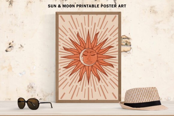 Download Celestial Sun &amp; Moon Printable Art - Print Collection