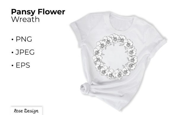 Download Monochrome Pansy Flowers Frame - Flowers Collection