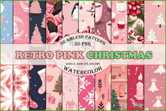 Download Pink Christmas Digital Paper Bundle - Bundle Collection
