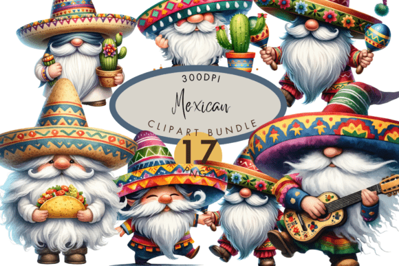 Download Mexican Fiesta Gnome Clipart Bundle PNG - Bundle Collection