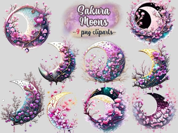 Download Sakura Moons Sublimation Clipart - Premium Resources