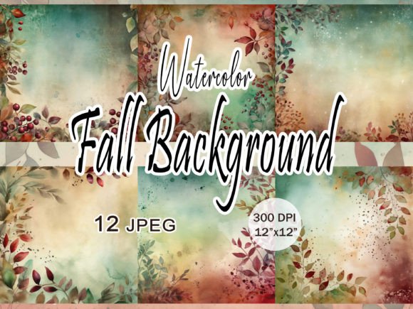Download Watercolor Autumn Background Bundle - Bundle Collection