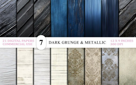 Download Dark Grunge &amp; Metallic Texture Bundle - Bundle Collection