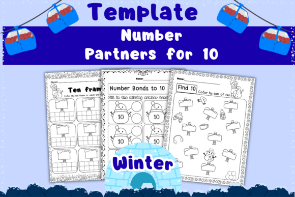 Download Winter Template Number Partners for 10 - Template Collection