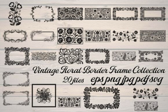 Download Vintage Floral Border Frame Collection - Frame collection Collection