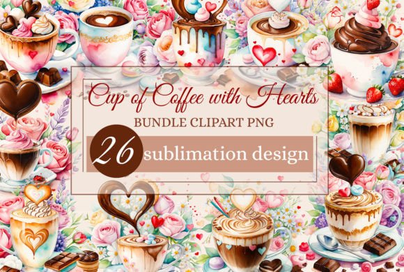 Download Watercolor Coffee Cup with Flowers - Flowers Collection