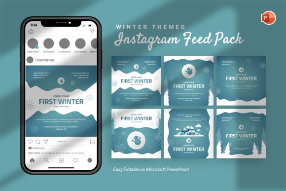 Download Instagram Feed - Winter Template - Template Collection