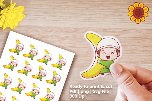 Download Cute Moslem Boy Hugging Moon Printable - Print Collection
