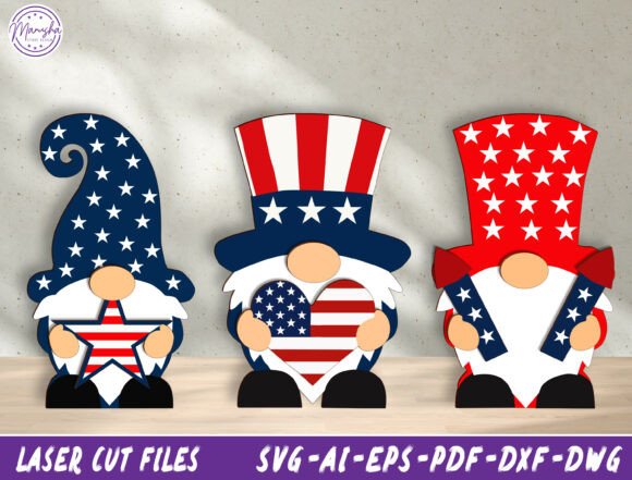 Download Patriotic Gnome Cut File SVG Bundle - Bundle Collection