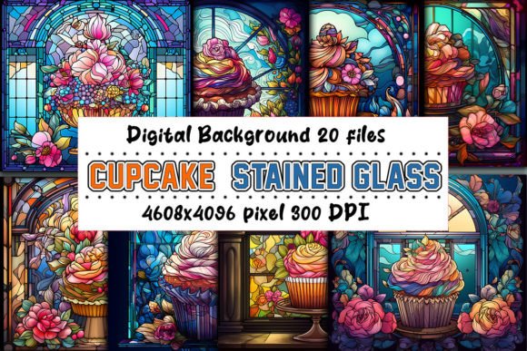 Download Stained Glass Cupcake Background Bundle - Bundle Collection