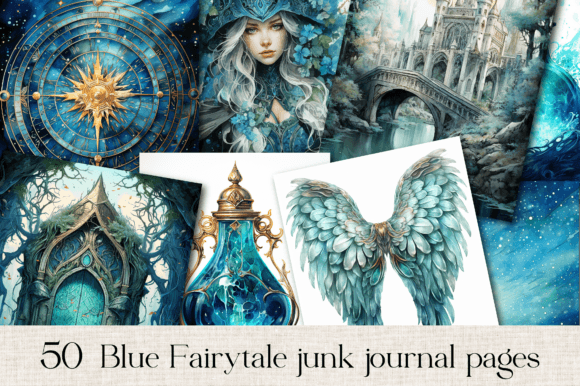 Download 50 Blue Fantasy Background Digital Paper - Fantasy background Collection