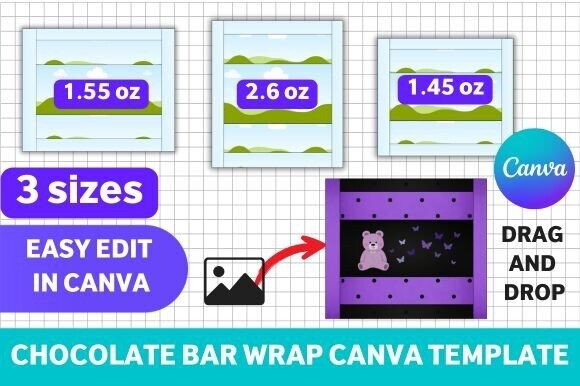 Download Chocolate Bar Wrap Canva Template - Template Collection