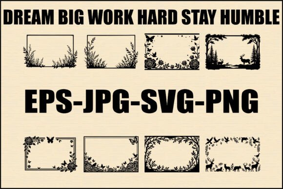 Download Black and White Frame Nature SVG Bundle - Bundle Collection