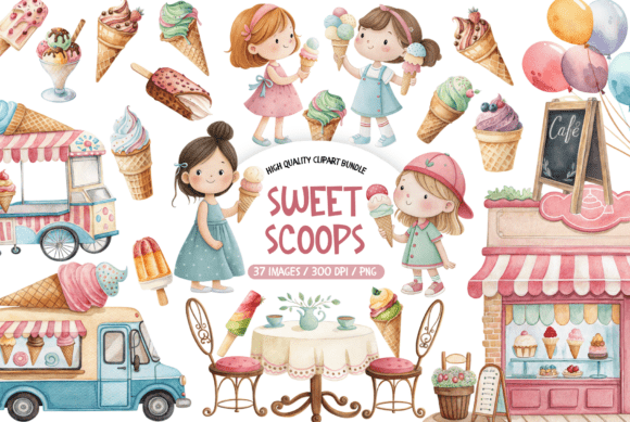 Download Ice Cream Truck Clipart Bundle - Bundle Collection