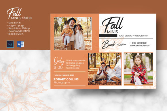 Download Fall / Autumn Mini Session Template - Template Collection