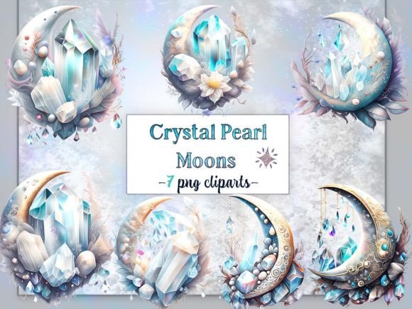 Download Crystal Pearl Moons Clipart Sublimation - Premium Resources
