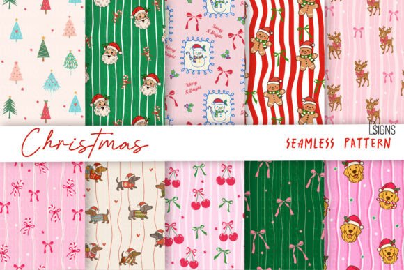 Download Christmas Seamless Pattern Bundle Png - Bundle Collection
