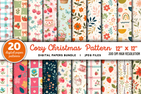 Download Cozy Christmas Pattern Bundle - Bundle Collection