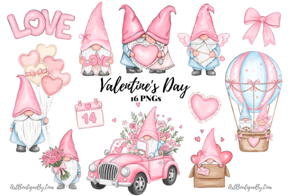 Download Valentine Gnome Clipart Bundle - Bundle Collection