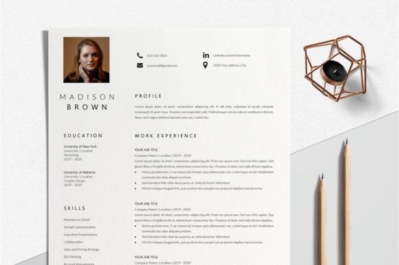 Download Simple Resume with Photo Template - Template Collection