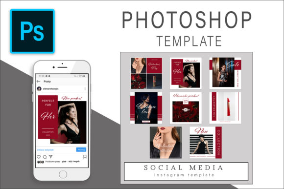 Download Valentines Instagram Photoshop Template - Template Collection
