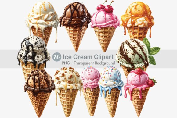 Download Ice Cream Clipart PNG Bundle - Bundle Collection