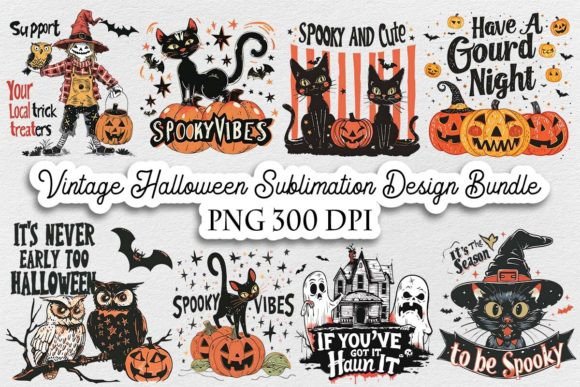 Download Vintage Halloween Sublimation Bundle - Bundle Collection