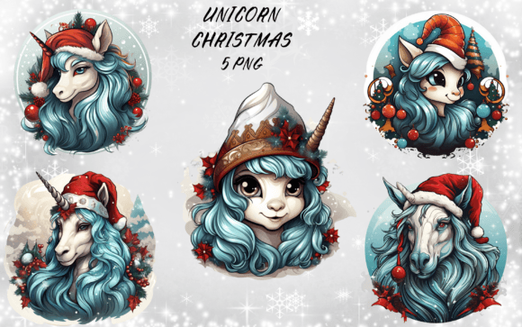 Download Christmas Unicorn Sublimation Bundle - Bundle Collection