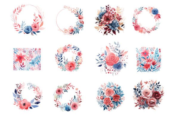 Download Watercolor Vector Floral Bundle Download - Bundle Collection