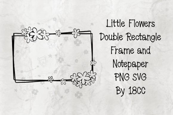 Download Flowers Double Rectangle Frame PNG SVG - Flowers Collection