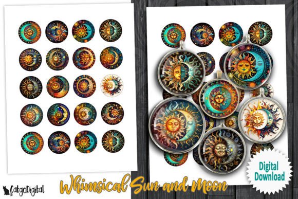 Download Whimsical Sun and Moon Printable Images - Print Collection