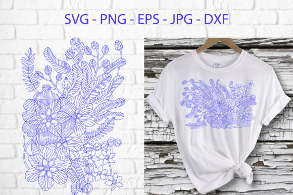 Download Boho Flowers, Doodle Floral Outline&nbsp; - Flowers Collection