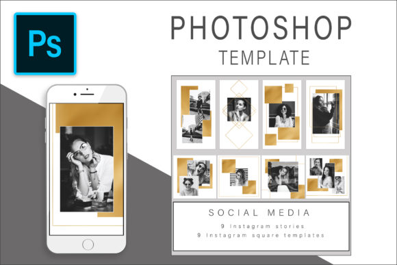Download Gold Photoshop Template Bundle - Template Collection