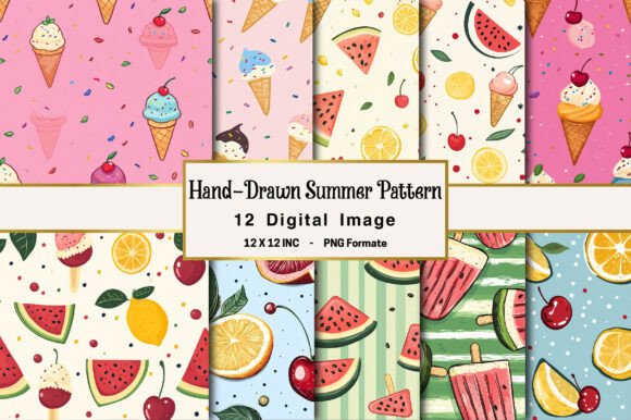 Download Hand-Drawn Summer Pattern Bundle - Bundle Collection
