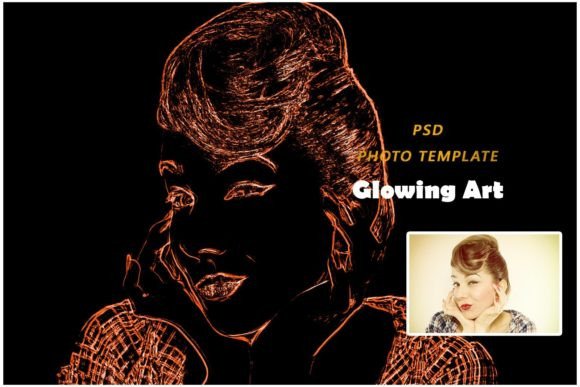 Download Glowing Art Photo Template - Template Collection