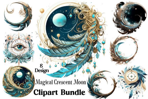 Download Magical Crescent Moon Clipart - Crescent moon clipart Collection