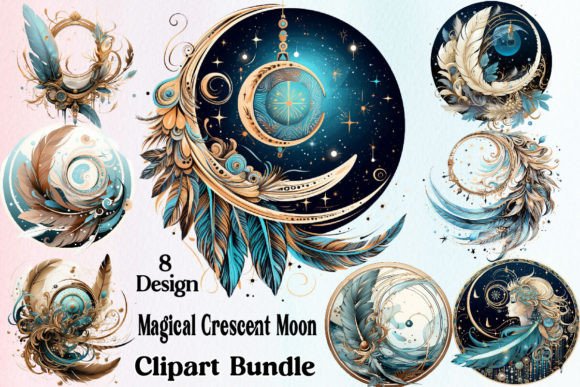 Download Magical Crescent Moon Clipart - Crescent moon clipart Collection