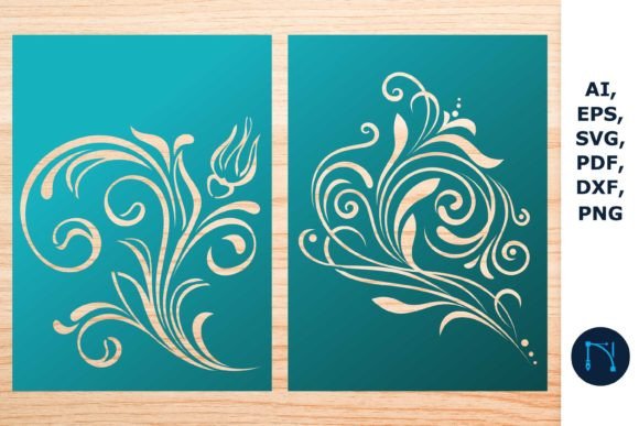 Download Floral Greeting Card Cutting SVG Bundle - Bundle Collection