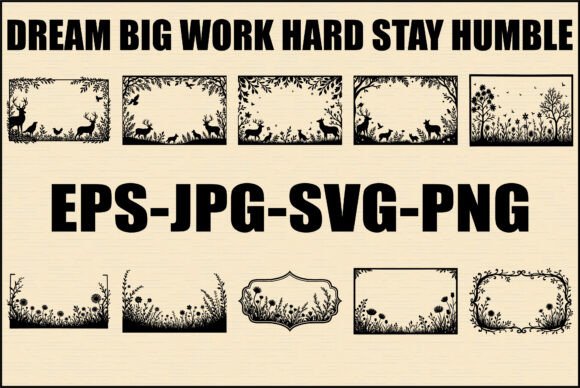 Download Black and White Frame Nature SVG Bundle - Bundle Collection