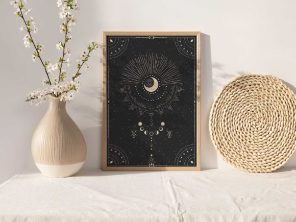 Download Celestial Moon Printable Wall Art - Print Collection