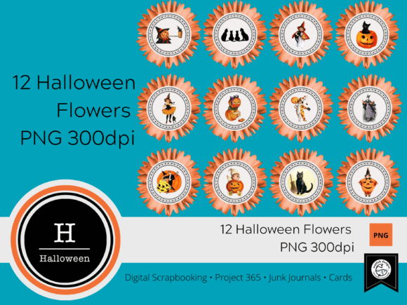 Download Digital Halloween Flowers No. 3 - Flowers Collection