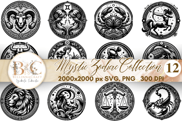 Download Mystic&nbsp;Zodiac Collection SVG PNG Bundle - Bundle Collection