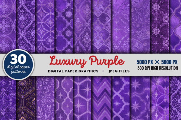 Download Luxury Purple Digital Paper Bundle - Bundle Collection