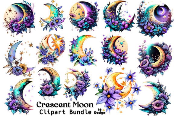 Download Crescent Moon Clipart Bundle - Bundle Collection