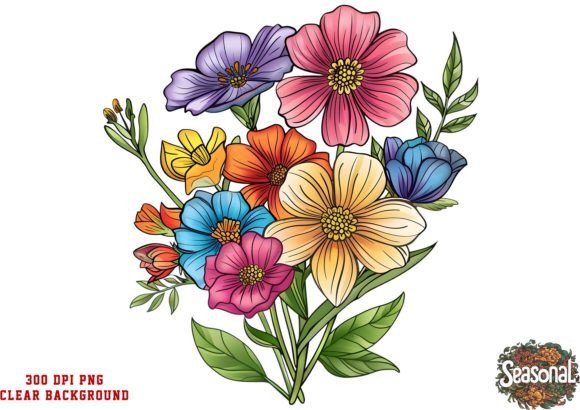 Download Watercolor Boho Flowers Sublimation - Flowers Collection