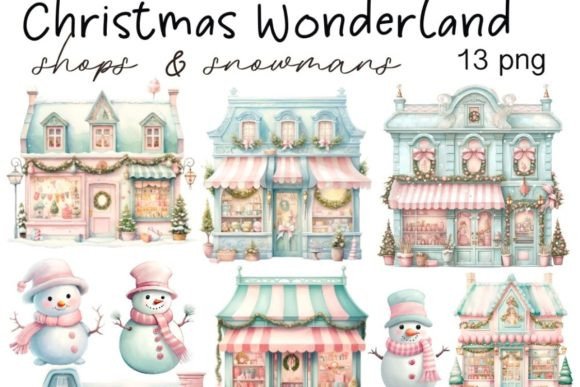 Download Pastel Christmas Clipart Bundle, Holiday - Bundle Collection