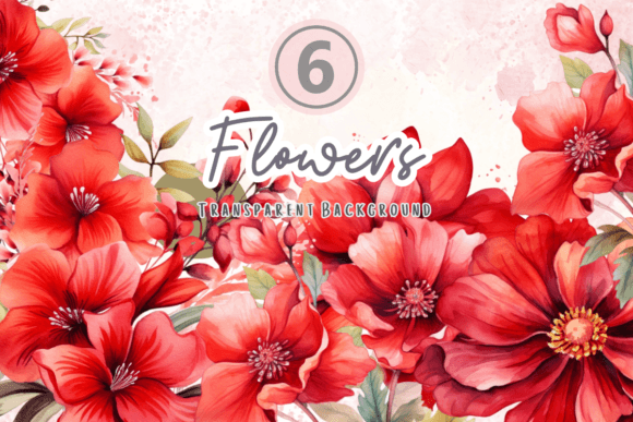 Download Watercolor Red Flowers Clipart - Flowers Collection