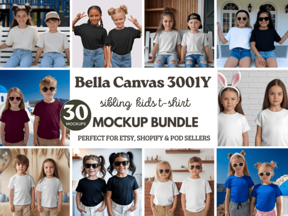Download Bella Canvas 3001Y Sibling Kids Bundle - Bundle Collection