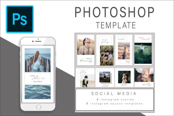 Download Lifestyle Instagram Photoshop Template - Template Collection