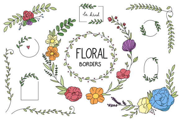 Download Flower Frame Illustration Bundle - Bundle Collection